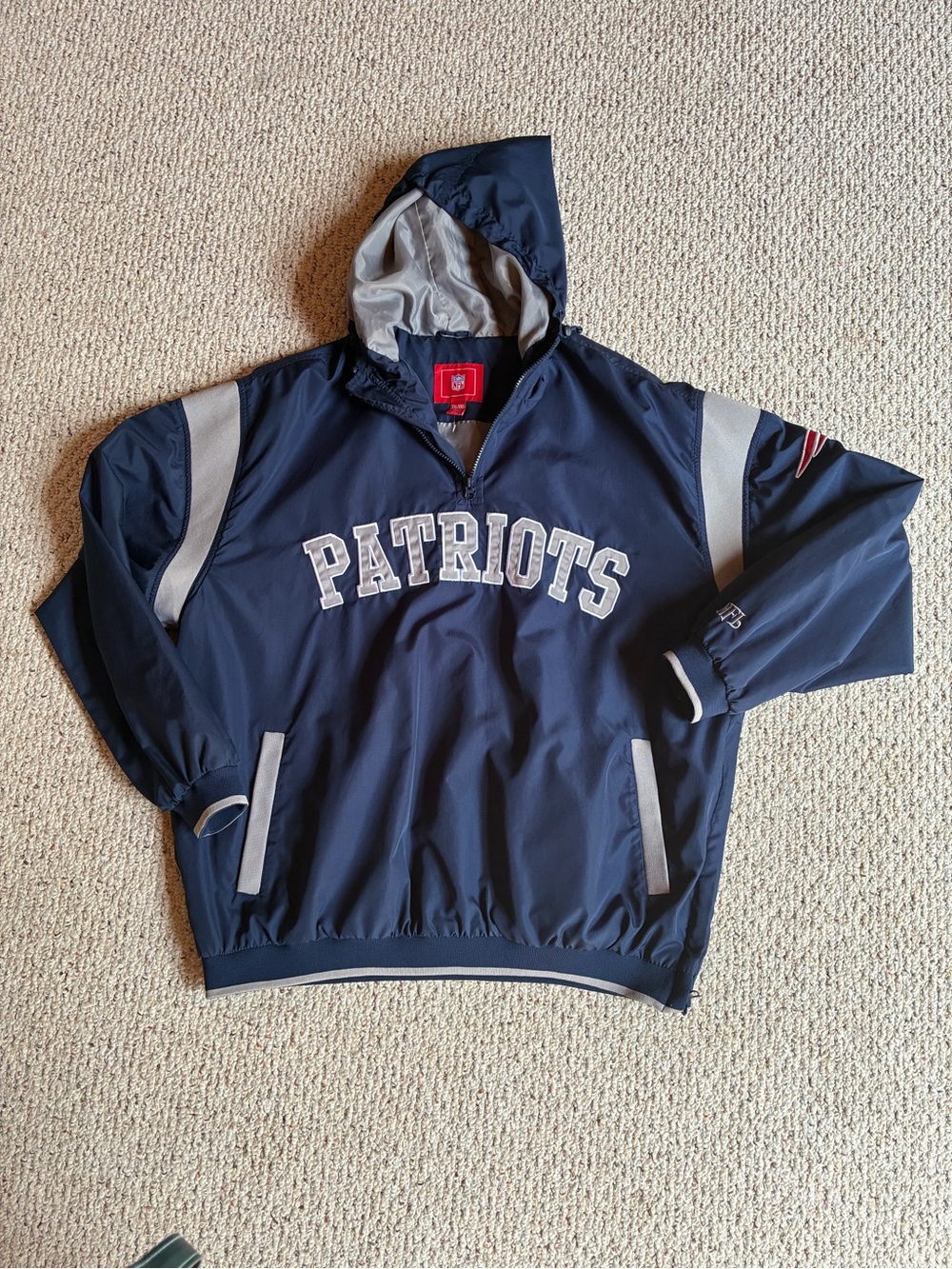 NFL New England Patriots Football Victory 1/4 Zip Jacket Mens 2XLT NFL Shop